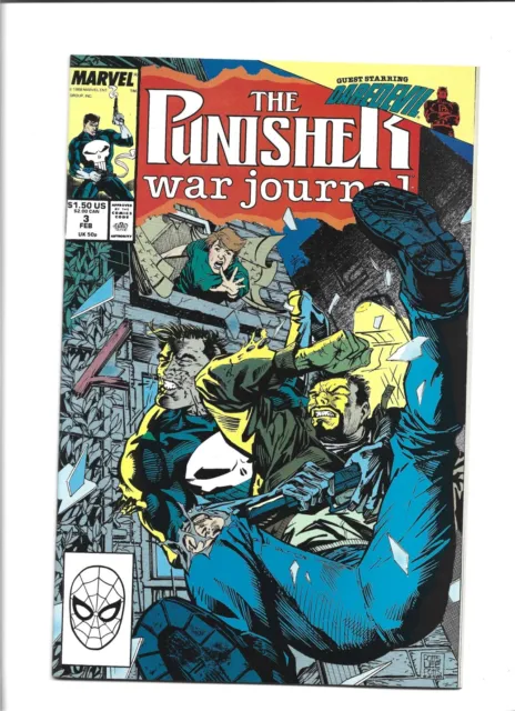 The Punisher: War Journal #3 Marvel 1989 Fn/Vf Combine Ship