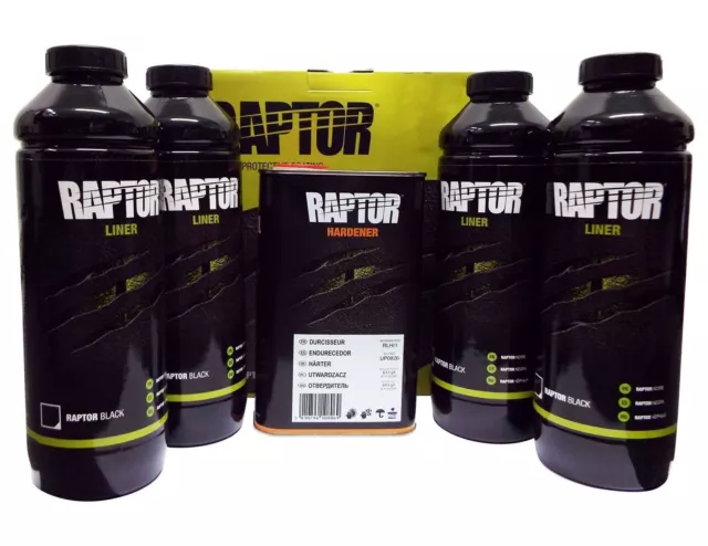 Upol Raptor Black 4x Liner Kit Tough Urethene Coating Bedliner Spray Paint U-pol