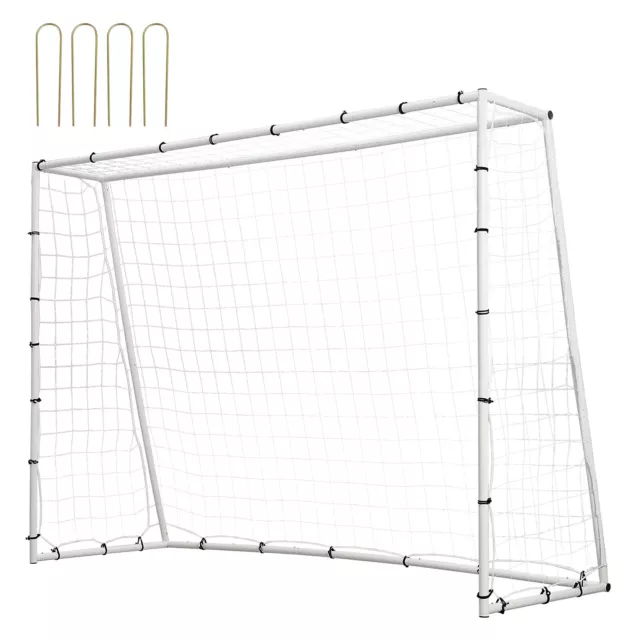 VEVOR Rete da Calcio Rimbalzo 8 x 6FT Ferro Allenamento Sportivo Pieghevole