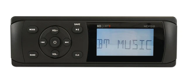 MB Quart MDR2.0 Single DIN Marine/Boat Bluetooth/USB Receiver Radio MB Quart MDR2.0 Single DIN Marine/Boat Bluetooth/USB Receiver Radio