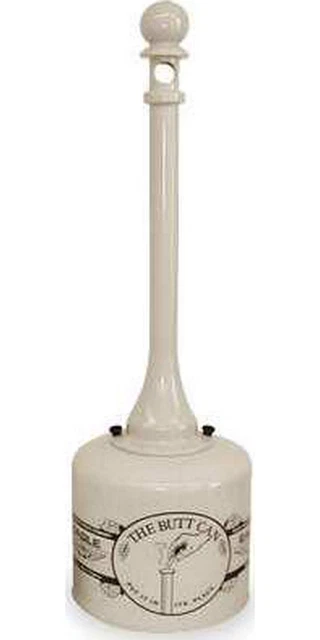 Galvanized Steel Poly Tube Cigarette Butt Receptacle 5 gallon Capacity Tan Color