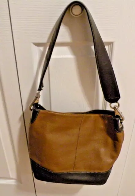 Classic Tignanello  Leather Purse Lined Handbag Saddle and Brown.