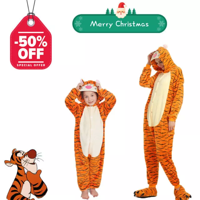 Pigiama Ragazzi Ragazze Animali Costume Tigre Pigiama Bambini Regali