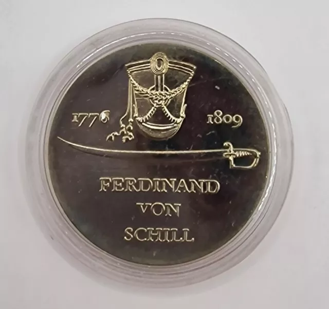 DDR Gedenkmünze Neusilber 5 Mark Ferdinand von Schill 1976 J 1559 VZ