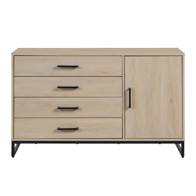 Industrial Drawer Dresser Cabinet Pull Handle Clothes Shelf Storage Furniture