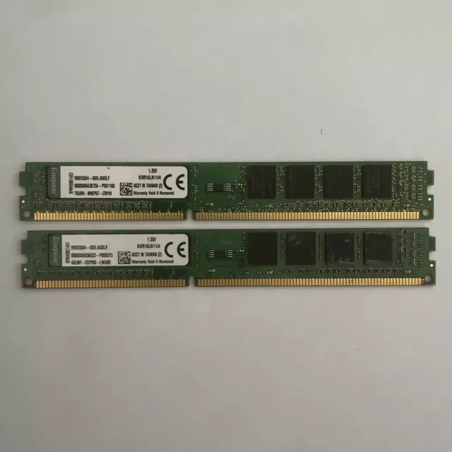 Kingston 8GB (2 x 4GB) DIMM DDR3 1600 PC3 12800 Memory RAM (KVR16LN114)