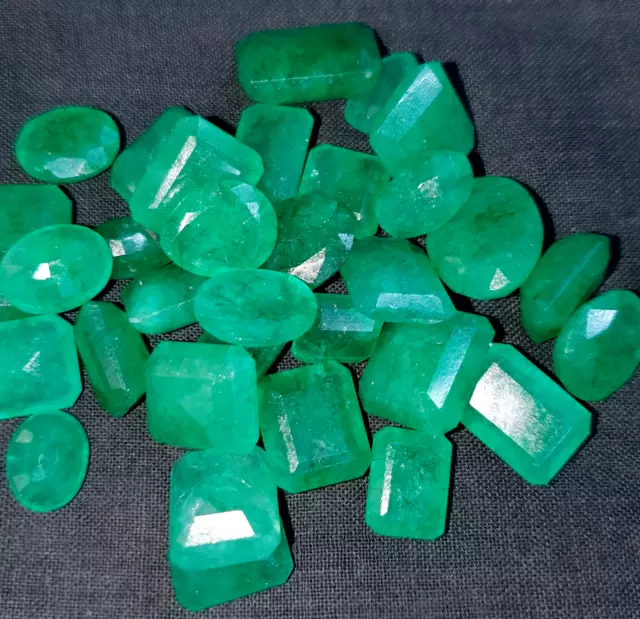 Lotto misto di pietre preziose sciolte naturali di smeraldo verde... 3