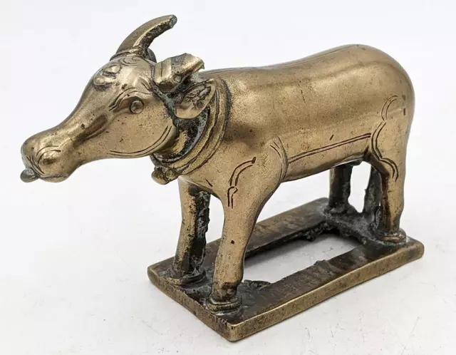 Indian Hindu Bronze Bull Figurine / Statue 18Th Century