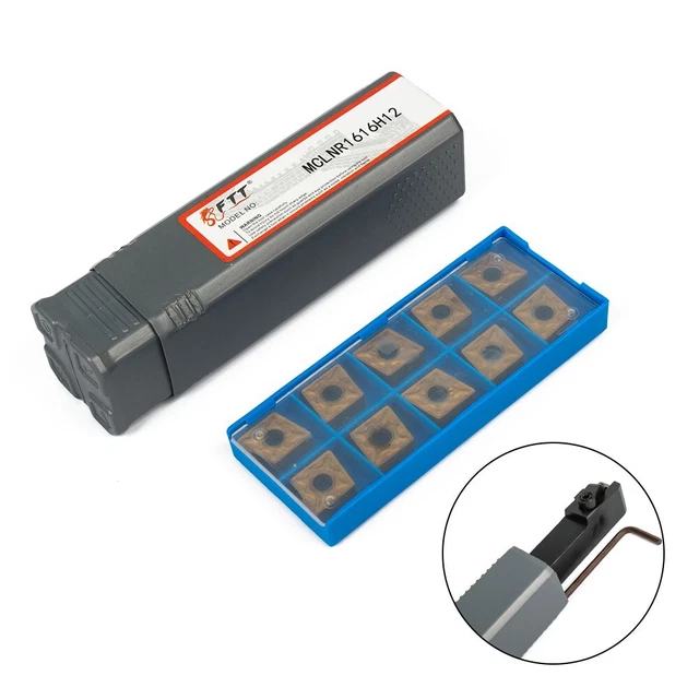 Porte-outil De Tour S12M-SDUCR07 Avec 10 Plaquettes Carbure DCMT0702 - Tige 12 Mm, Clé T8