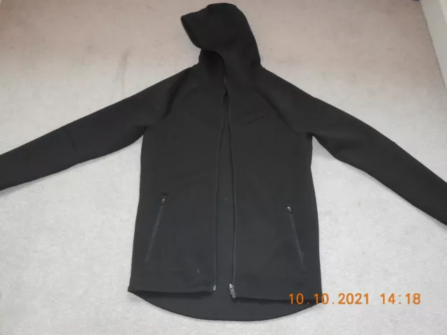 NEXT Boy's Black Zip Up Hooded Jacket, Age 13 Years