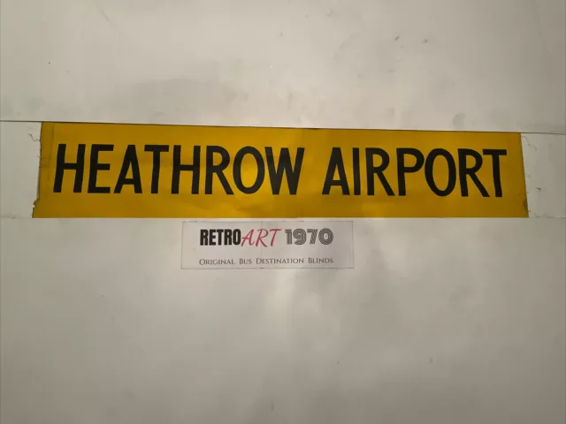 Heathrow Airport Yellow - London A2410 Linen Bus Blind 31” Gift - TFL