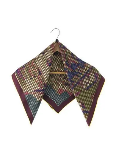 HERMES Scarf Silk Multicolor All over Ladies