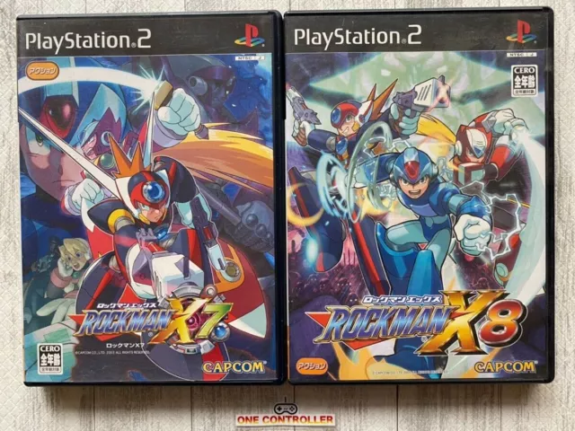 SONY PlayStation 2 PS2  Rockman X7 & X8 Megaman 2game set from Japan