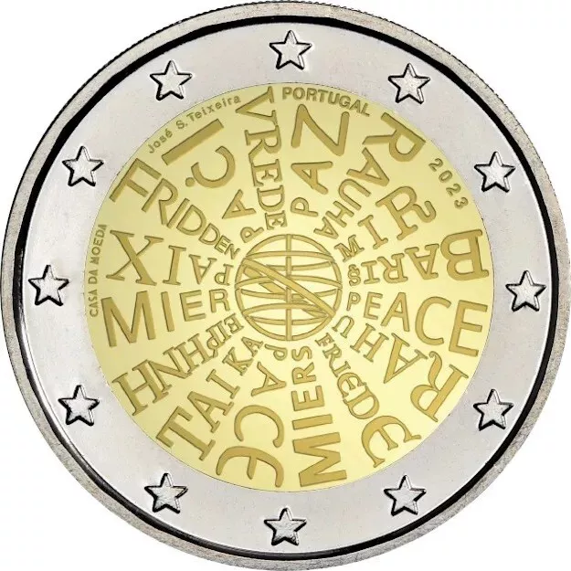 Portugal - 2 Euro Commemorative 2023 Peace Among the Nations UNC - FREE SHIPPING