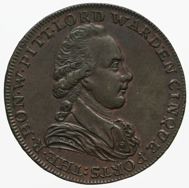 Kent Dover Halfpenny Token 1794  Bust of William Pitt  D&H 16