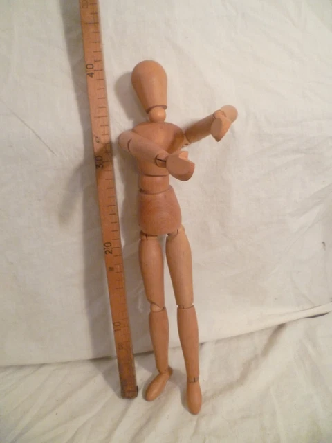 Grand Mannequin En Bois Articulé - Pour Peintre, Dessin, Déco Atelier