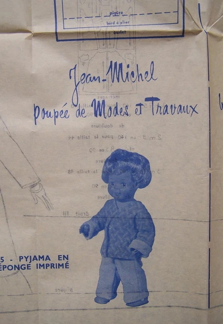 Patron poupée jean Michel modes et travaux numéro 12095
