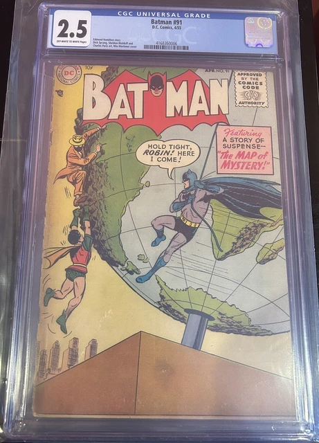 Batman Issue # 91 April 1955 CGC 2.5(G) Golden Age, Off-White To White pages