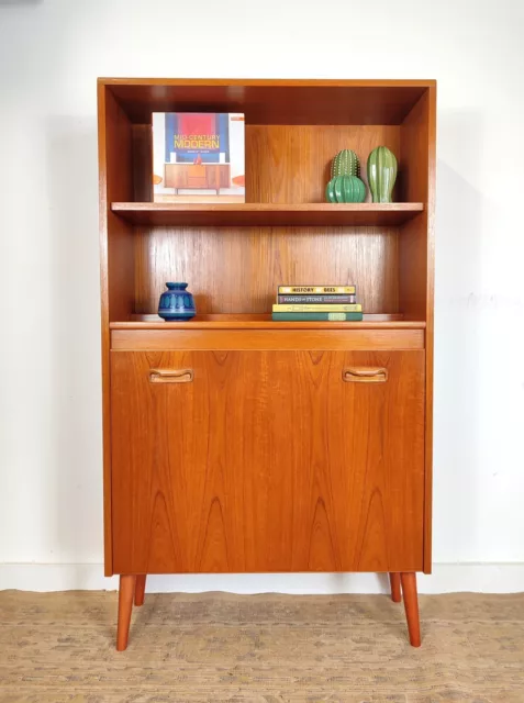 Vintage G Plan Bookcase Drinks Display Cabinet Teak Mid Century Wooden Legs