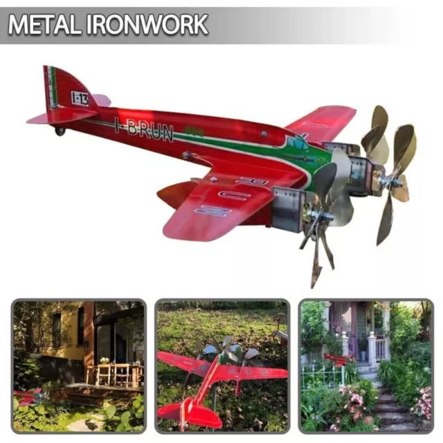 Airplane Wind Spinners Garden Decoration Weather Vane Aircraft Windmill