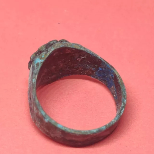Ancient Roman Bronze Ring Medieval Vintage Authentic Artifact Museum Quality 2