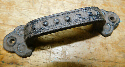 2 Cast Iron Antique Style BEADED CLOVER Barn Handle Gate Pull Shed Door Handles