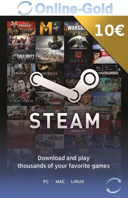 10 EUR Carta regalo Steam Codice digitale - €10 Euro Steam prepagato chiave - IT