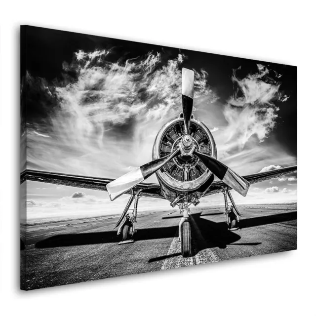 Leinwand Bild Wandbild Flugzeug Airplane Abstrakt Kunstdruck Bilder Xxl Vintage 3