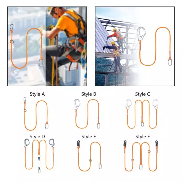 Climbing Safety Lanyard Safety Belt Rope for Mountaineering Hiking Climbing