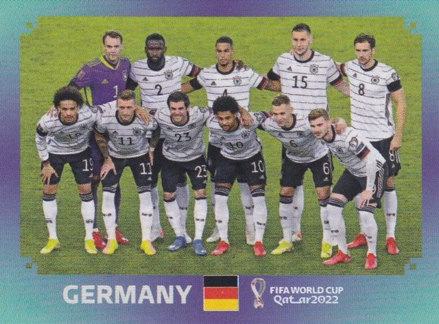Panini Sticker Fußball WM 2022 GER 1: Germany Team / Mannschaft Bild NEU Qatar