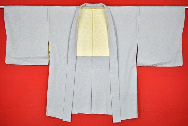 Vintage Japanese Kimono Silk Antique BORO HAORI Kusakizome Dyed/A109/490