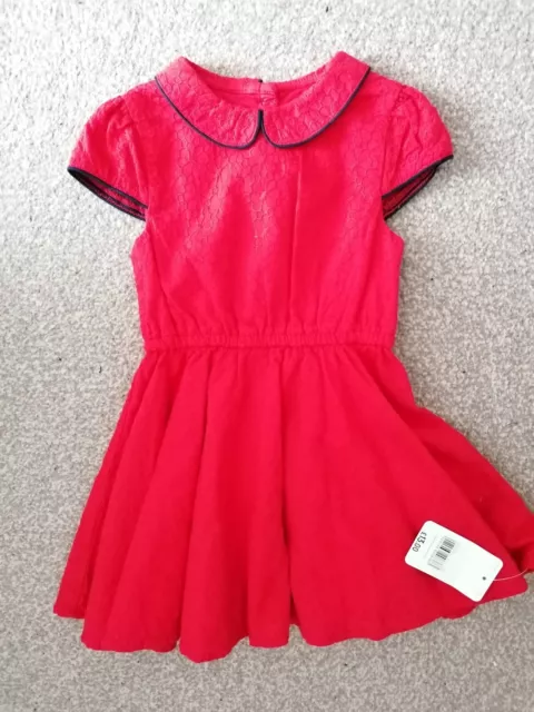 Mothercare Girls Red Dress Ideal For Christmas Photo Aged 12-18 months Bnwt