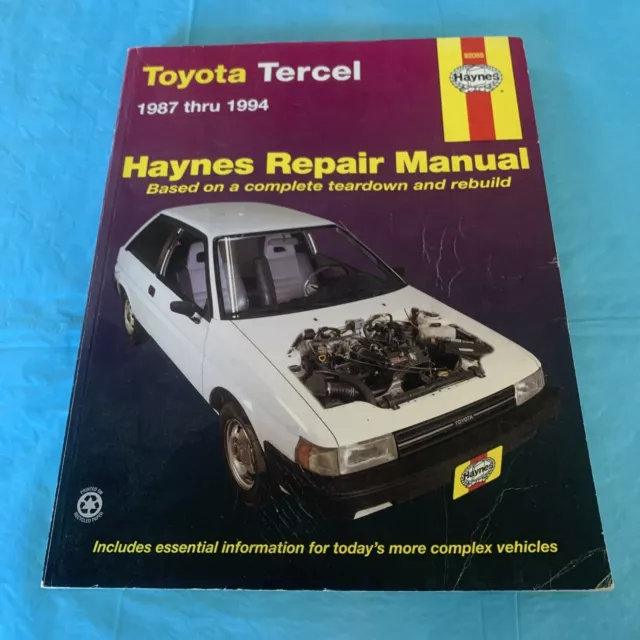 Toyota Tercel Haynes Repair Manual (1987 thru 1994) #92085