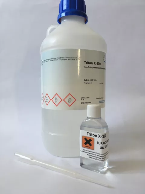 Triton X-100 (Octoxinol 9)SURFACTANT-Lab Grade Wetting Agent, Vinyl Cleaner-50ml