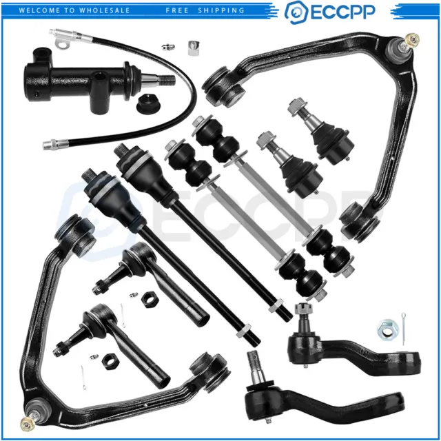 13pcs For 1999-2006 Chevrolet Silverado 1500 Control Arms Tie Rod Ends Sway Bars