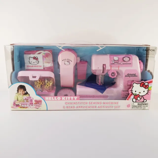 Hello Kitty Chainstitch Sewing Machine & Bead Applicator Activity Set Pink NIB