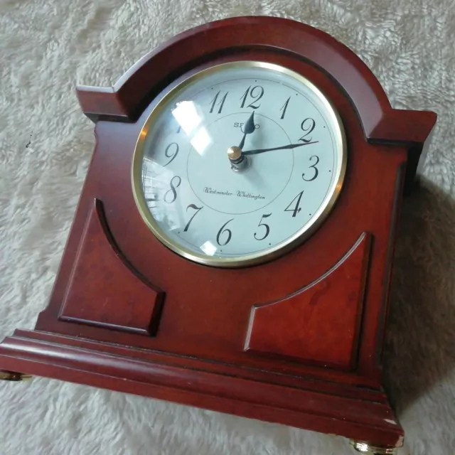 Vintage Seiko Westminster/Whittington Wooden Quartz Clock /Untested