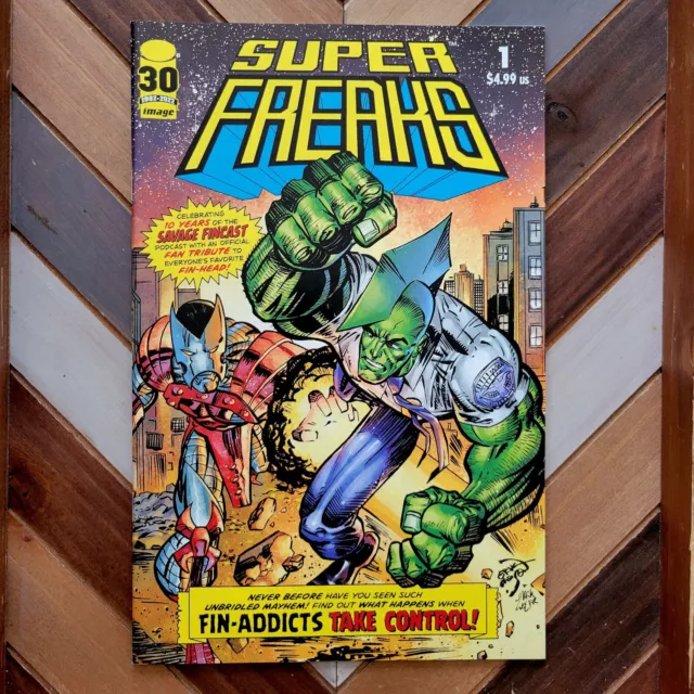 SUPER FREAKS #0 (Image 2022) NM One-Shot ft SAVAGE DRAGON! 10 Years of FINcast!