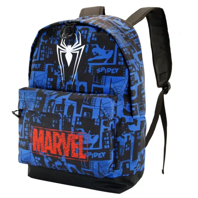 Zaino Scuola Tondo Americano Marvel Spiderman Scomparto Superiore con Zip