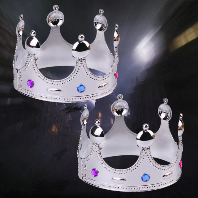 2 pezzi rivestimento in plastica Party Golden King Crown Monarch Crown Anti