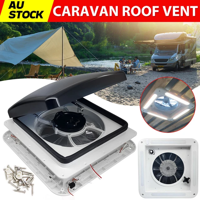 CARAVAN RV SKYLIGHT Roof Vent Hatch Exhaust Fan Caravan Camper RV Motor