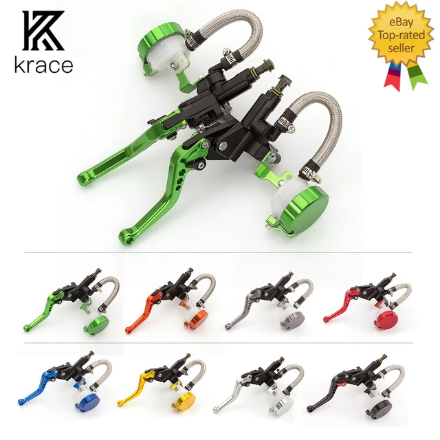 For Sport Street bike Scooter Hydraulic Brake Master Cylinder Reservoir Levers