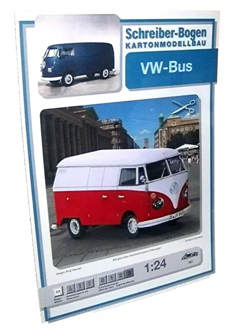 + KARTONMODELLBAU  VW-BUS   SCHREIBER-BOGEN 661   Bastelbogen