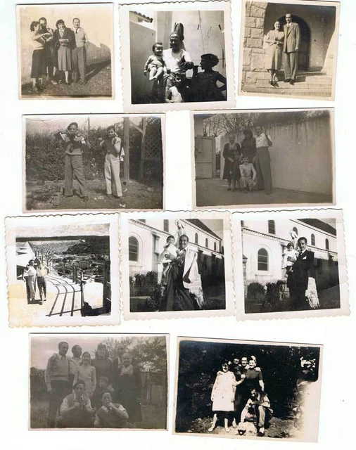 Lot of 10 photos from the 50s. different scenes