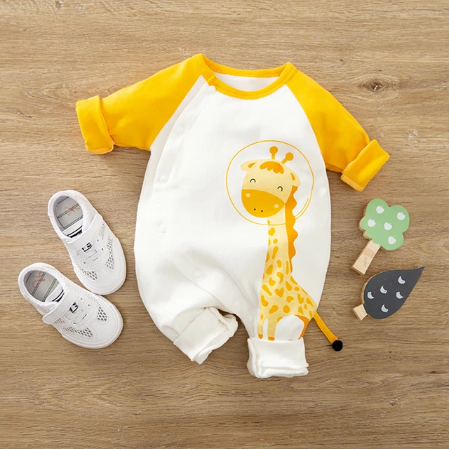 Abiti tuta neonata bambina ragazzi maniche lunghe cartoni animati cervo