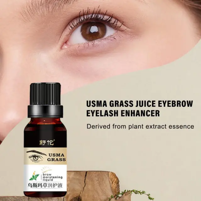 Crecimiento de cejas y buena suerte puro jugo de hierba Usma crecimiento líquido cabello D6N4