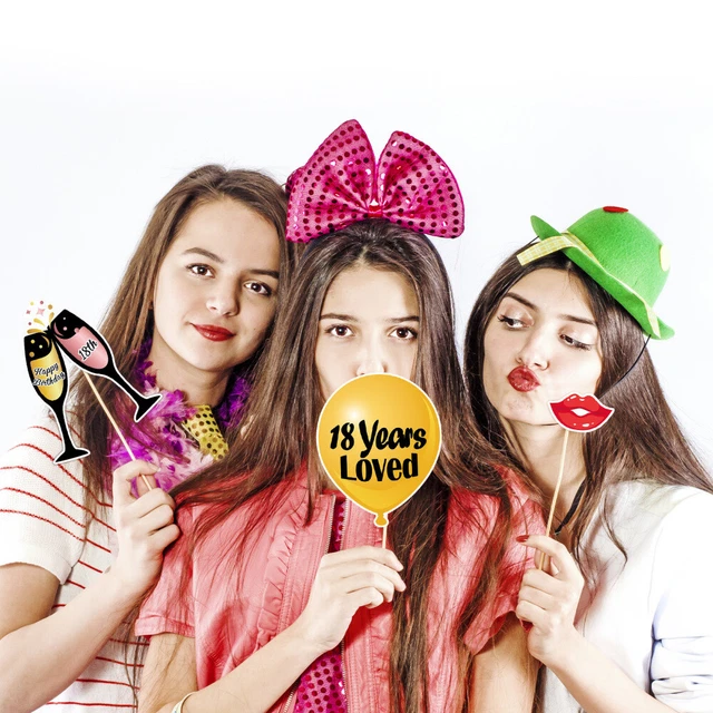2 Pièces Accessoires De Photomaton D'anniversaire Cadre De