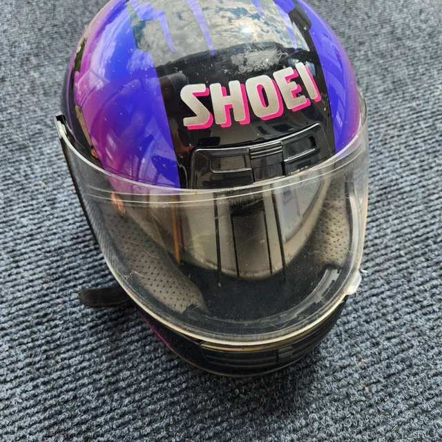 VINTAGE 1990S SHOEI Full Face Motorcycle Helmet Medium 7 1/4 $84.99 -  PicClick CA
