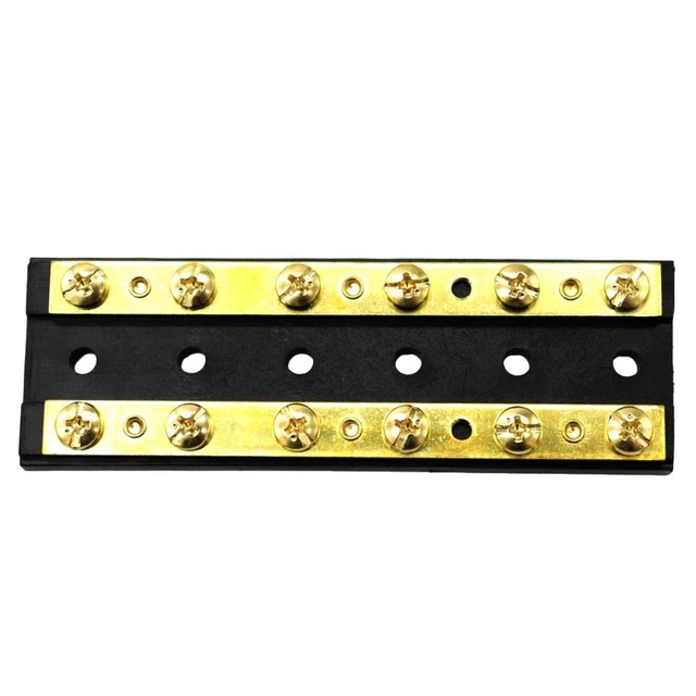 DC 32V 60A Dual Bus Bar 6P Blocco Distribuzione Alimentazione per Auto Barca