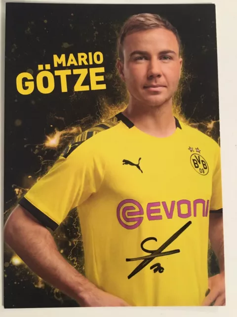 Handsignierte Autogrammkarte *MARIO GÖTZE* Borussia Dortmund BVB 19/20 2019/2020